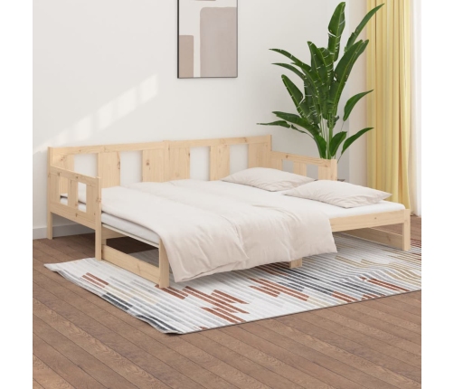 Sofá cama extraíble madera maciza de pino 2x(90x200) cm