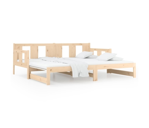 Sofá cama extraíble madera maciza de pino 2x(90x200) cm