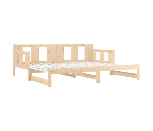 Sofá cama extraíble madera maciza de pino 2x(90x200) cm