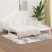 Sofá cama extraíble madera maciza de pino blanco 2x(90x200) cm