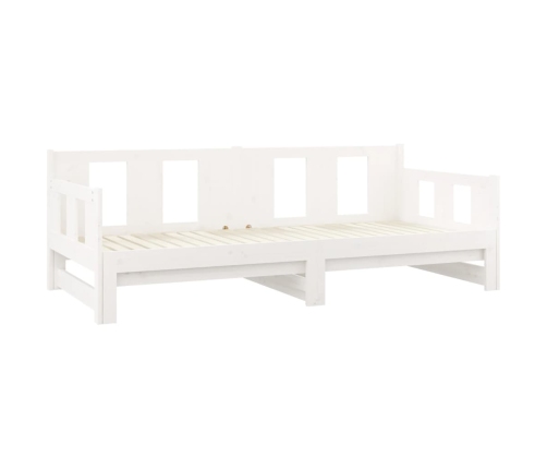 Sofá cama extraíble madera maciza de pino blanco 2x(90x200) cm