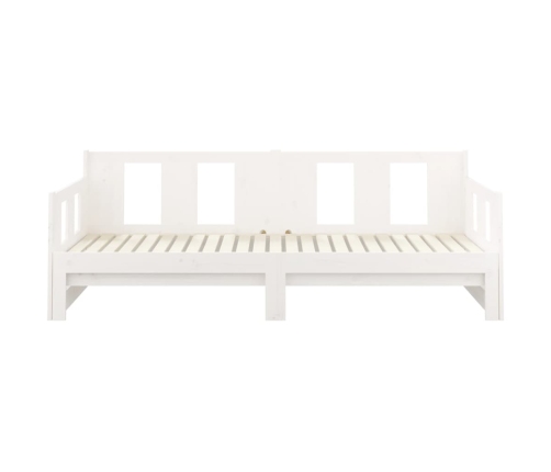 Sofá cama extraíble madera maciza de pino blanco 2x(90x200) cm