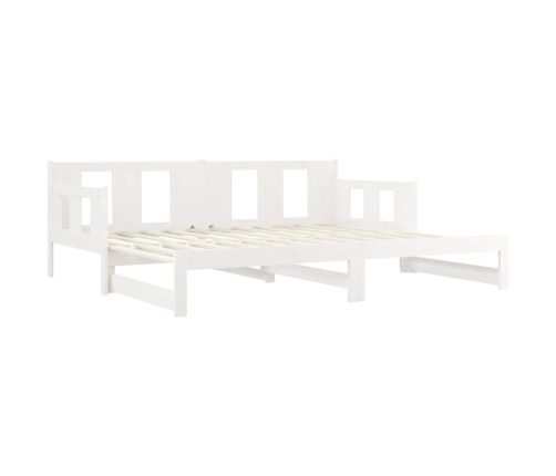 Sofá cama extraíble madera maciza de pino blanco 2x(90x200) cm