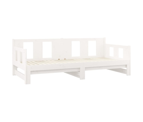 Sofá cama extraíble madera maciza de pino blanco 2x(80x200) cm