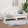 Sofá cama extraíble madera maciza de pino blanco 2x(80x200) cm