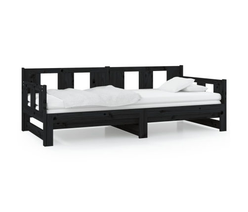 Sofá cama extraíble sin colchón negro 2x(80x200) cm