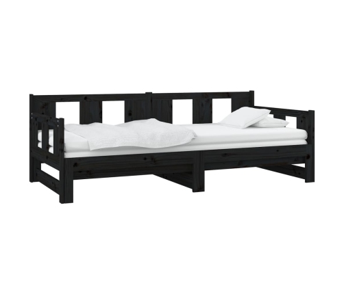 Sofá cama extraíble sin colchón negro 2x(80x200) cm