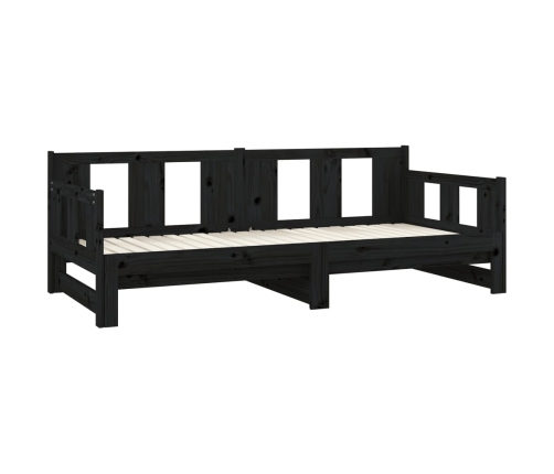 Sofá cama extraíble sin colchón negro 2x(80x200) cm