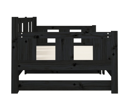 Sofá cama extraíble sin colchón negro 2x(80x200) cm