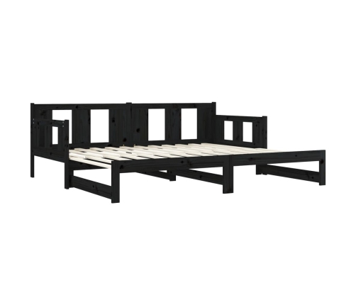Sofá cama extraíble sin colchón negro 2x(80x200) cm