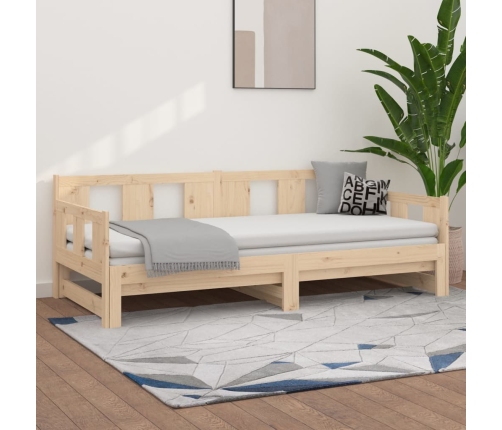 Sofá cama extraíble madera maciza de pino 2x(90x190) cm