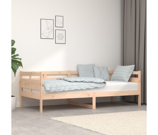 Sofá cama sin colchón madera maciza de pino 90x200 cm