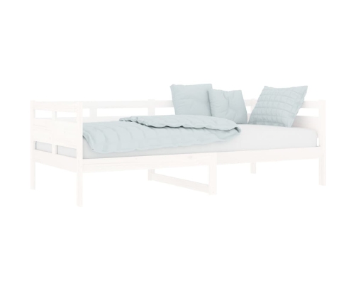 Sofá cama sin colchón madera maciza de pino blanco 90x200 cm