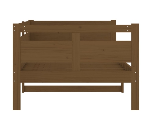Sofá cama sin colchón madera maciza pino marrón miel 90x200 cm