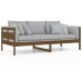 Sofá cama sin colchón madera maciza pino marrón miel 90x200 cm