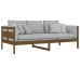 Sofá cama sin colchón madera maciza pino marrón miel 90x200 cm