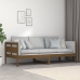 Sofá cama sin colchón madera maciza pino marrón miel 90x200 cm