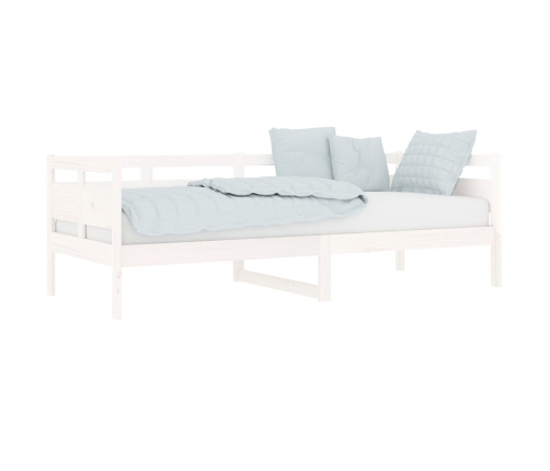 Sofá cama madera maciza de pino blanco 80x200 cm