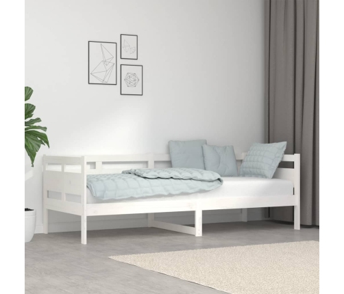 Sofá cama madera maciza de pino blanco 80x200 cm