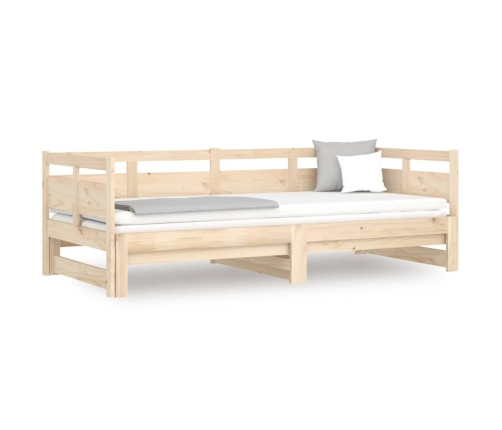 Sofá cama extraíble madera maciza de pino 2x(90x200) cm