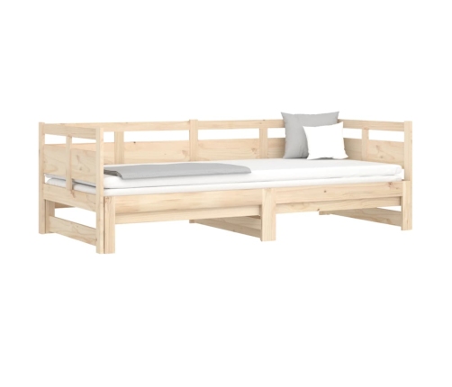 Sofá cama extraíble madera maciza de pino 2x(90x200) cm