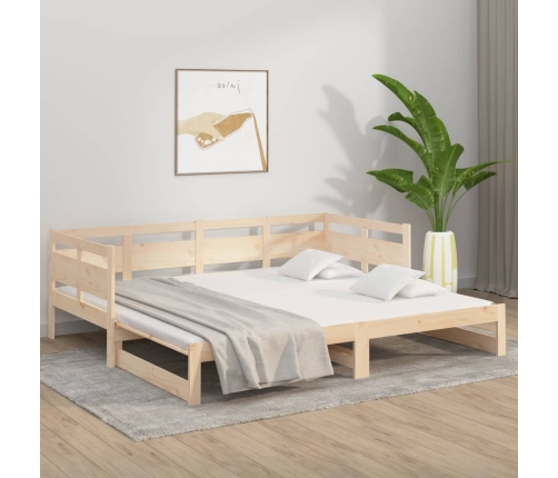 Sofá cama extraíble madera maciza de pino 2x(90x200) cm