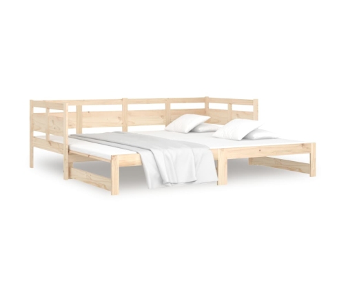 Sofá cama extraíble madera maciza de pino 2x(90x200) cm