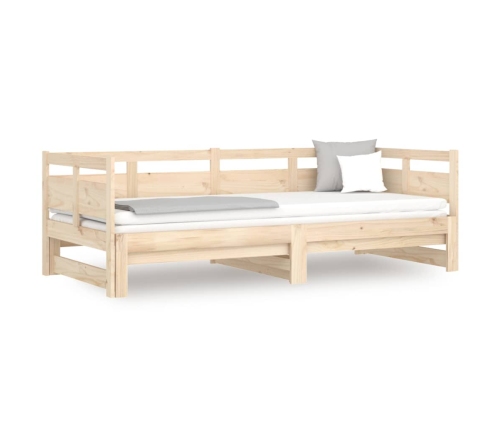 Sofá cama extraíble madera maciza de pino 2x(80x200) cm