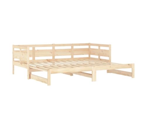 Sofá cama extraíble madera maciza de pino 2x(80x200) cm