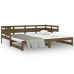 Sofá cama extraíble sin colchón marrón miel 2x(80x200) cm