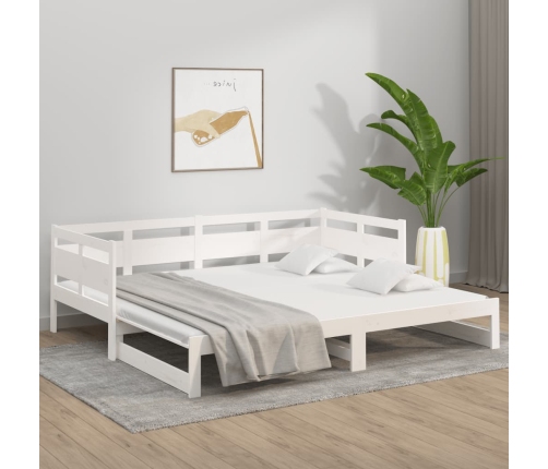 Sofá cama extraíble sin colchón blanco 2x(90x190) cm