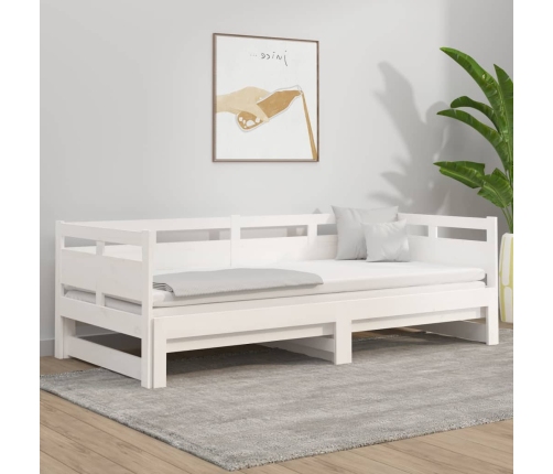 Sofá cama extraíble sin colchón blanco 2x(90x190) cm