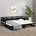 Sofá cama extraíble sin colchón negro 2x(90x190) cm