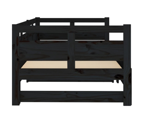 Sofá cama extraíble sin colchón negro 2x(90x190) cm