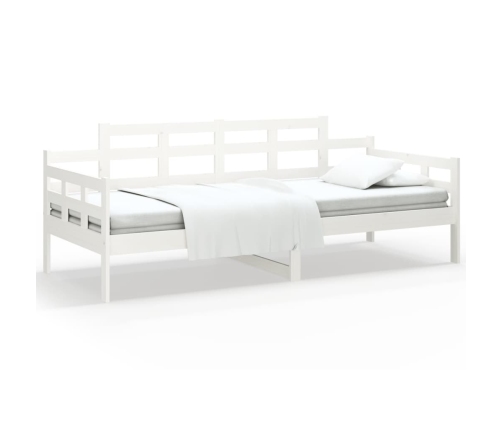 Sofá cama sin colchón madera maciza de pino blanco 90x200 cm