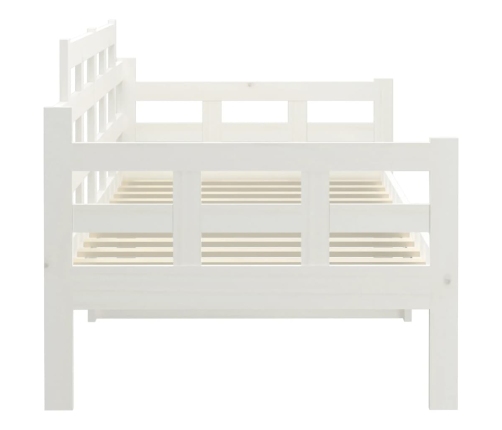 Sofá cama sin colchón madera maciza de pino blanco 90x200 cm