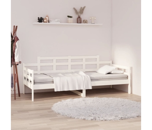 Sofá cama sin colchón madera maciza de pino blanco 90x200 cm