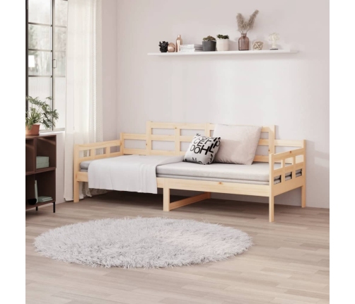 Sofá cama madera maciza de pino 90x190 cm