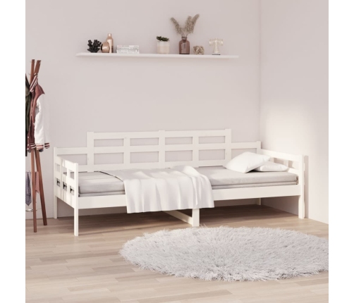 Sofá cama madera maciza de pino blanco 90x190 cm