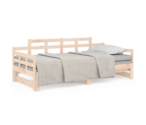 Sofá cama extraíble madera maciza de pino 2x(90x200) cm