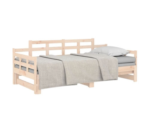 Sofá cama extraíble madera maciza de pino 2x(90x200) cm