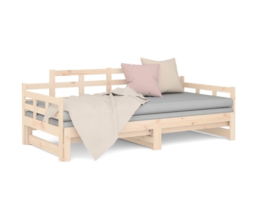 Sofá cama extraíble madera maciza de pino 2x(90x200) cm