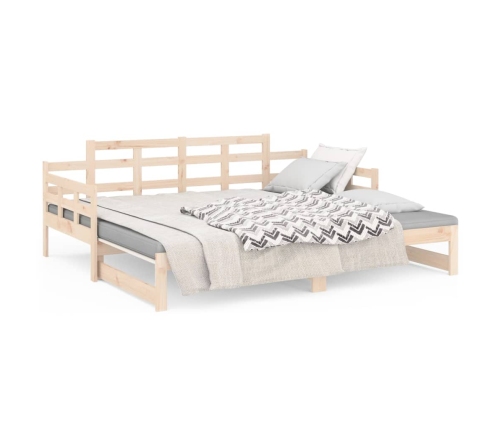 Sofá cama extraíble madera maciza de pino 2x(90x200) cm