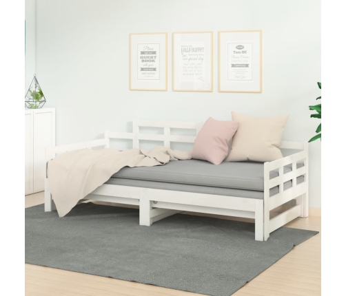 Sofá cama extraíble sin colchón blanco 2x(90x200) cm