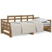 Sofá cama extraíble madera maciza pino marrón miel 2x(90x200)cm