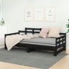 Sofá cama extraíble sin colchón negro 2x(90x200) cm