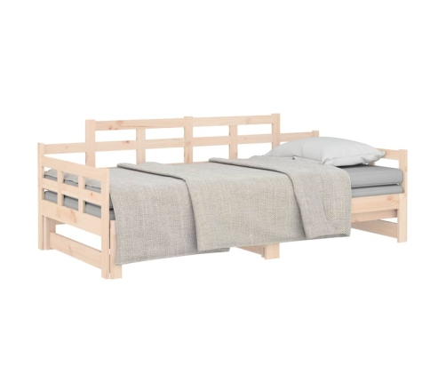 Sofá cama extraíble madera maciza de pino 2x(80x200) cm