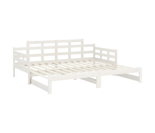 Sofá cama extraíble madera maciza de pino blanco 2x(80x200) cm