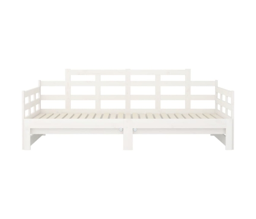 Sofá cama extraíble madera maciza de pino blanco 2x(80x200) cm