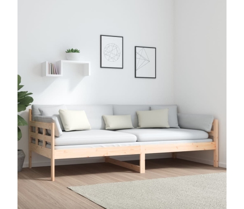 vidaXL Sofá cama madera maciza de pino 90x200 cm